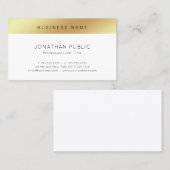 Minimale kool voor moderne, stijlvolle goudvlek visitekaartje (Voorkant / Achterkant)