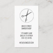 Minimale kool voor schaarste in Barbershop Visitekaartje (Achterkant)