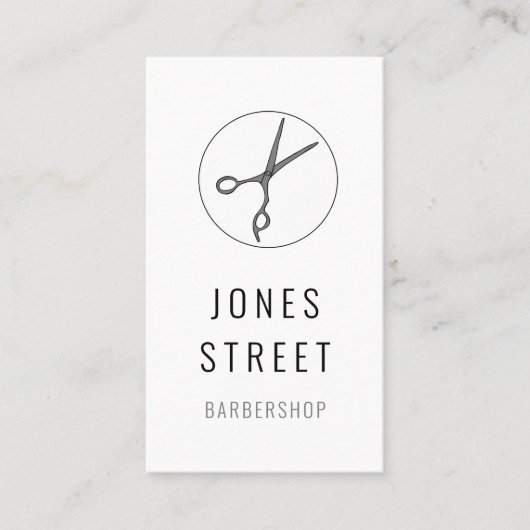 Minimale kool voor schaarste in Barbershop Visitekaartje (Voorkant)