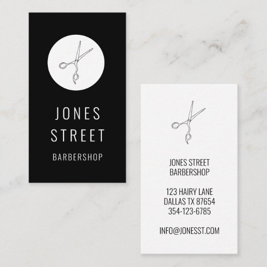 Minimale kool voor schaarste in Barbershop Visitekaartje (Voorkant / Achterkant)