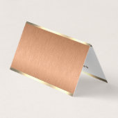 Minimale koperbruine en goudmetaaltextuur visitekaartje (Achterkant)