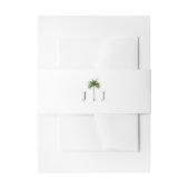 Minimale Koppels Monogram Palmboom Trouw Uitnodigingen Wikkel (Voorkant Voorbeeld)