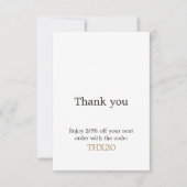 Minimale korting op Faux Gold Heart-Shop C Bedankkaart (Voorkant)