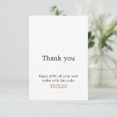 Minimale korting op Faux Gold Heart-Shop C Bedankkaart (Staand voorkant)