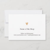 Minimale korting op Faux Gold Heart-Shop C Bedankkaart (Achterkant)