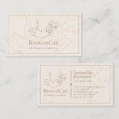 Minimale koteletten voor ivoor visitekaartje (Voorkant / Achterkant)