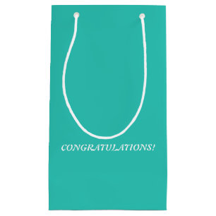 Minimale Krachtige Turquoise Blauwe Groene Aangepa Klein Cadeauzakje