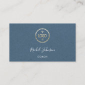Minimale Kraft Elegant Couch Therapist Logo Blue Visitekaartje (Voorkant)