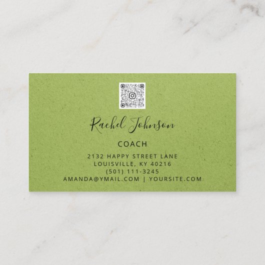 Minimale Kraft Elegant Couch Therapist Logo Red Visitekaartje (Achterkant)