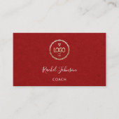 Minimale Kraft Elegant Couch Therapist Logo Red Visitekaartje (Voorkant)