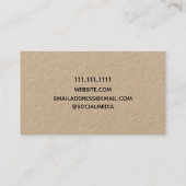 Minimale Kraft Visitekaartje (Achterkant)