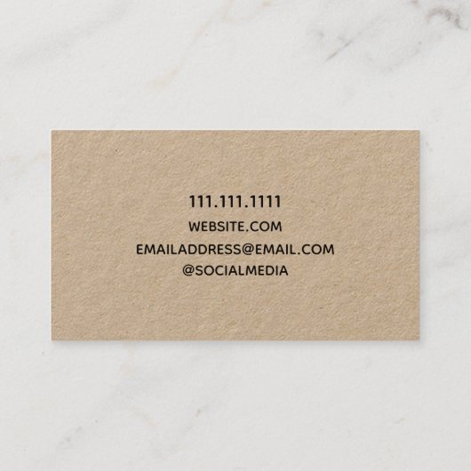 Minimale Kraft Visitekaartje (Achterkant)