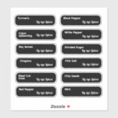 Minimale kruiden en specerijen etiketten met merkn sticker (Vel)