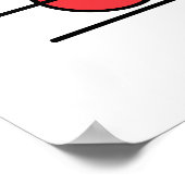 Minimale kunst uit lijnen en drie cirkels poster (Hoek)