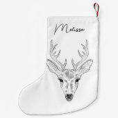 Minimale kunstketel met bovenleiding met naam kleine kerstsok (Achterkant)