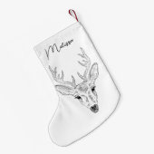 Minimale kunstketel met bovenleiding met naam kleine kerstsok (Achterkant (Hangend))