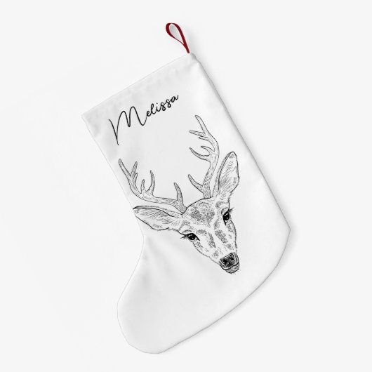 Minimale kunstketel met bovenleiding met naam kleine kerstsok (Achterkant (Hangend))