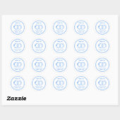 Minimale Kust Verstrengelde Ringen Ronde Sticker (Vel)