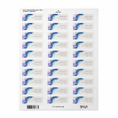 Minimale Kust Zee Strand Aquarel Adres Etiket (Full Sheet)
