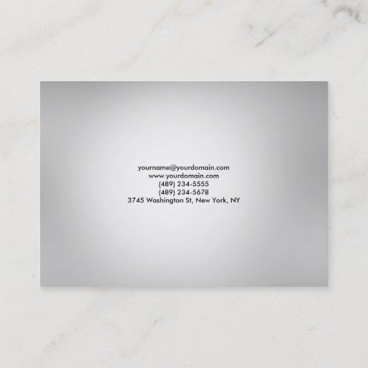 Minimale kwaliteit Grijze monogram Trendy Modern Visitekaartje (Achterkant)