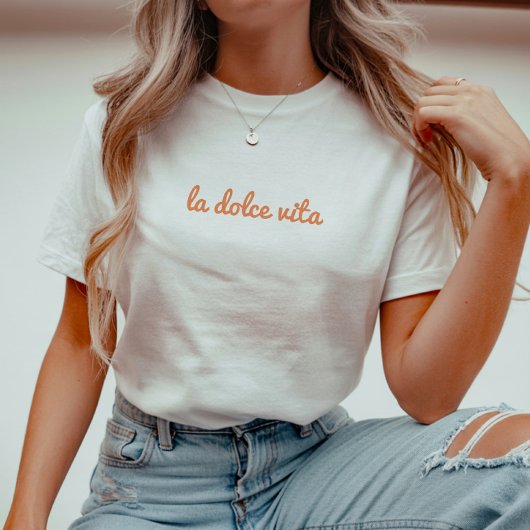 Minimale 'La Dolce Vita' Italiaanse zomervakantie T-shirt