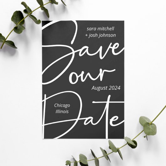 Minimale laag draagbaar script: datum opslaan save the date