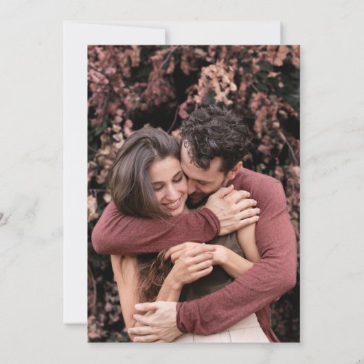 Minimale laag draagbaar script: datum opslaan save the date (Achterkant)