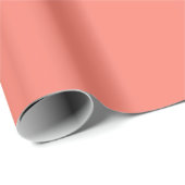 Minimale laagwaardige Solid Chic Salmon Pink Plain Cadeaupapier (Rol Hoek)