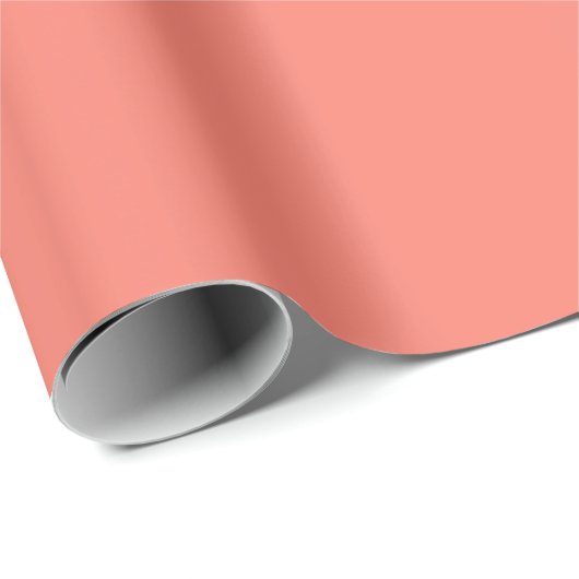 Minimale laagwaardige Solid Chic Salmon Pink Plain Cadeaupapier (Rol Hoek)