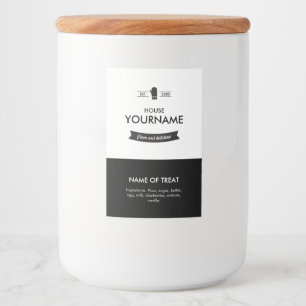 Minimale Label voor Gebakken Goederen, Personalise Voedselcontainer Etiket