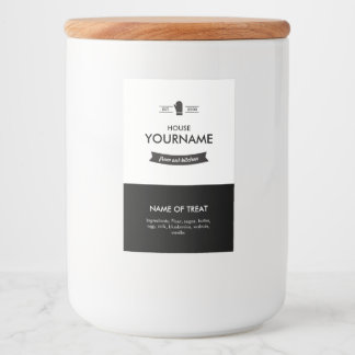Minimale Label voor Gebakken Goederen, Personalise Voedselcontainer Etiket