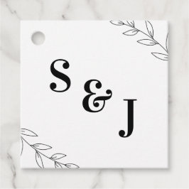 Minimale Labels met een lederbruiloft