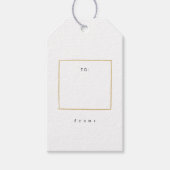 Minimale Labels voor gouden cadeaus Cadeaulabel (Voorkant)