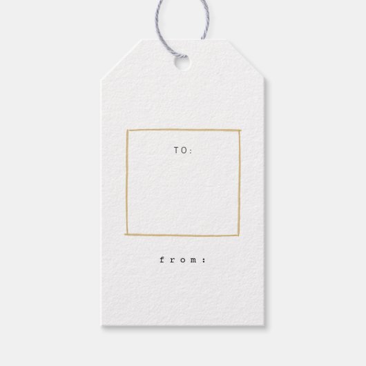 Minimale Labels voor gouden cadeaus Cadeaulabel (Voorkant)