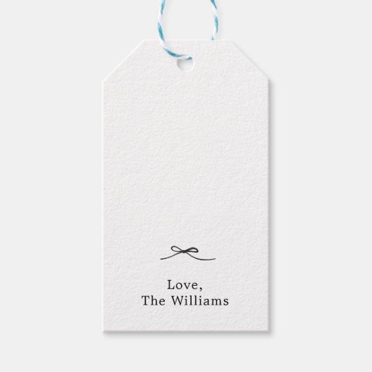 Minimale Labels voor zwarte bazen - Aangepaste cad Cadeaulabel (Voorkant)