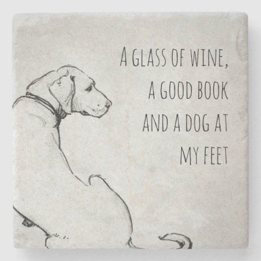 Minimale labrador Dog mam Quote Art Stenen Onderzetter (Voorkant)