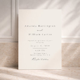 Minimale landgoed trouwuitnodiging | Elegante Seri Kaart