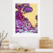 Minimale landschaps kunstprint poster (Keuken)