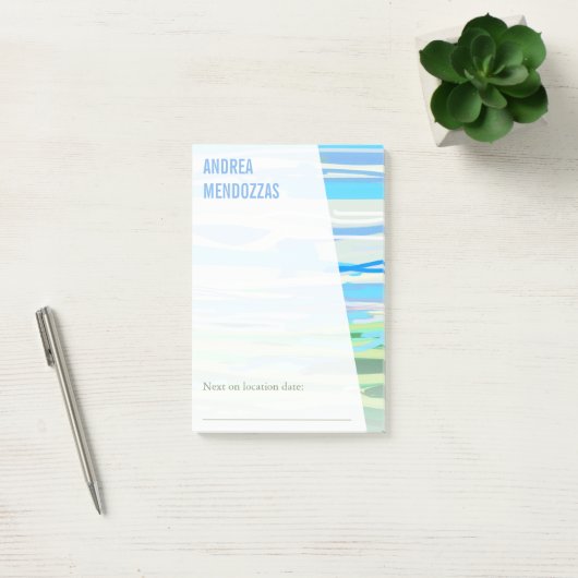 Minimale landschapsarchitectuur kunst post-it® notes (Kantoor)