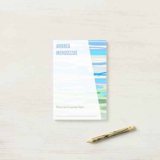 Minimale landschapsarchitectuur kunst post-it® notes (Op bureau)