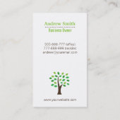 Minimale landschapsarchitectuur Wellness Verticaal Visitekaartje (Achterkant)