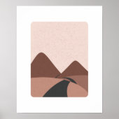 Minimale landschapsfoto van berglandschap poster (Voorkant)