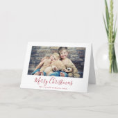 Minimale landschapsfoto van Red Merry met kerst Feestdagen Kaart (Voorkant)