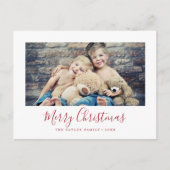 Minimale landschapsfoto van Red Merry met kerst Feestdagenkaart (Voorkant)