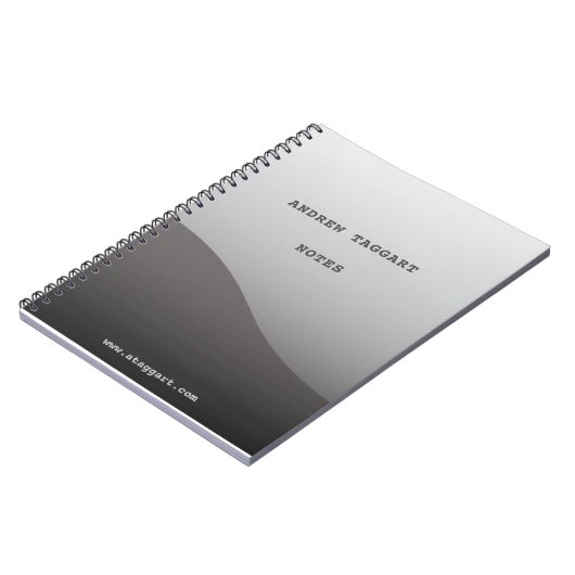 Minimale laptop met eenvoudig grijs design notitieboek (Linkerzijde)