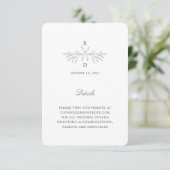 Minimale Laurel Wedding Details Enclosure Kaart K3 (Staand voorkant)