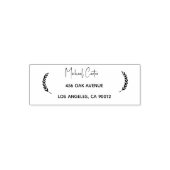 Minimale laurier aangepaste naam adres zelfinktende stempel (Design)