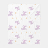 Minimale lavendel chihuahua silhouet deken (Voorkant)