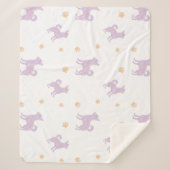 Minimale lavendel chihuahua Silhouette deken (Voorkant)