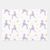 Minimale lavendel Poodle Silhouet Cadeaupapier (Voorkant 2)
